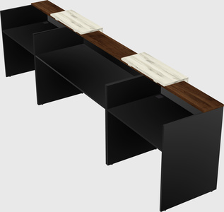 Long reception desk