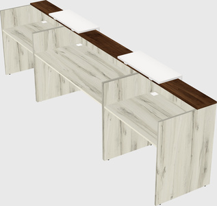Long reception desk