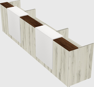 Long reception desk