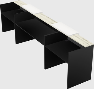 Long reception desk