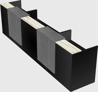 Long reception desk