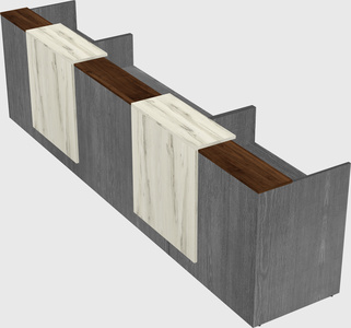 Long reception desk