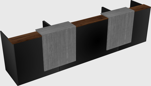 Long reception desk