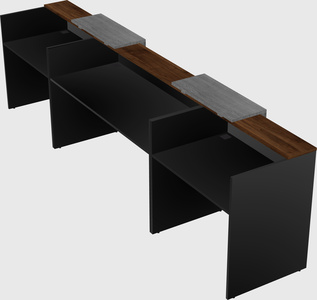 Long reception desk