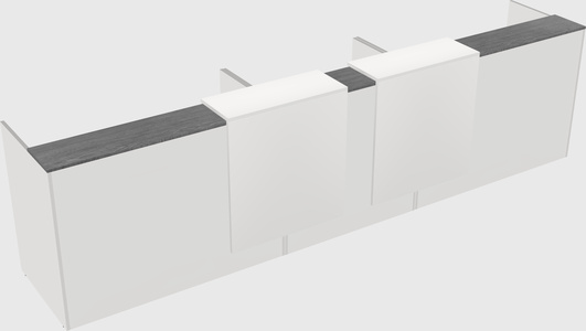 Long reception desk
