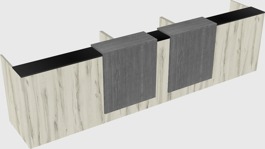 Long reception desk