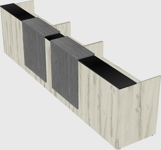 Long reception desk