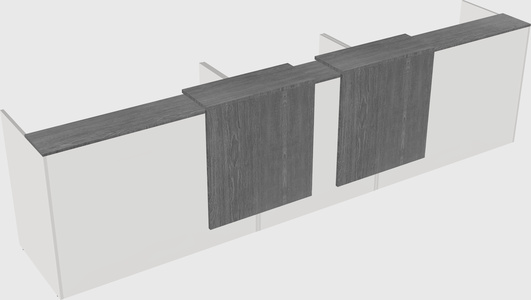 Long reception desk