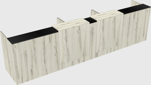 Long reception desk