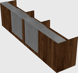 Long reception desk