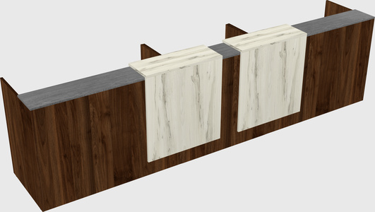 Long reception desk