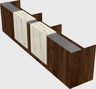 Long reception desk