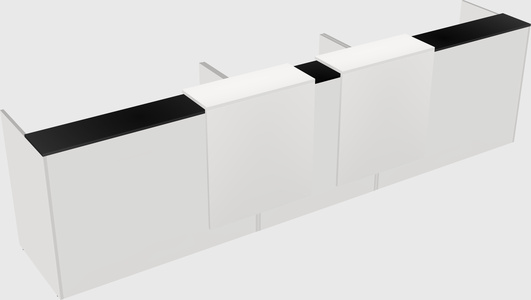 Long reception desk