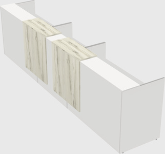 Long reception desk