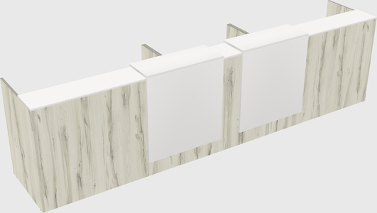 Long reception desk