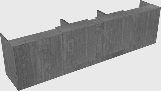 Long reception desk