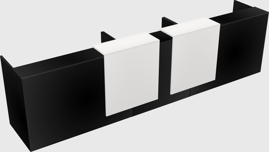 Long reception desk