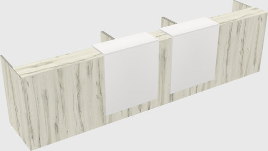 Long reception desk