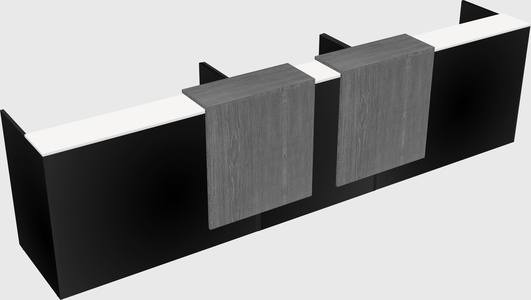 Long reception desk