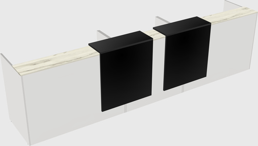 Long reception desk