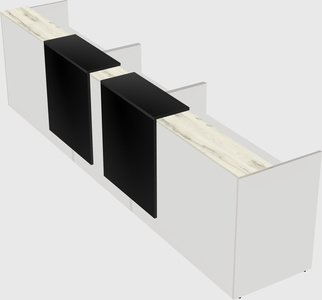 Long reception desk