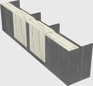 Long reception desk