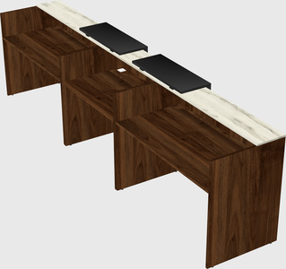 Long reception desk