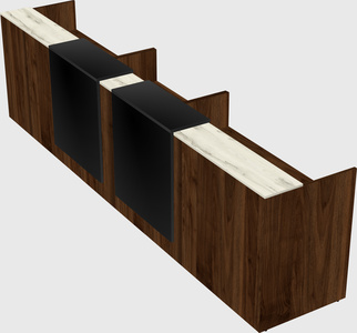 Long reception desk