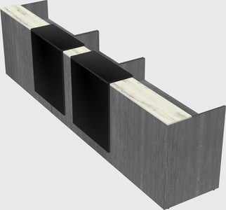 Long reception desk