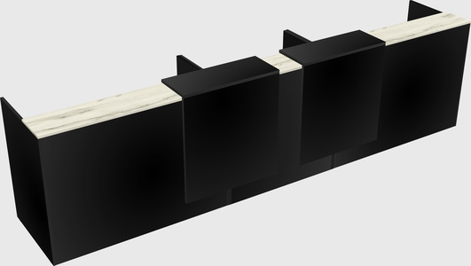Long reception desk