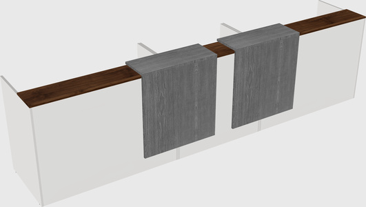 Long reception desk
