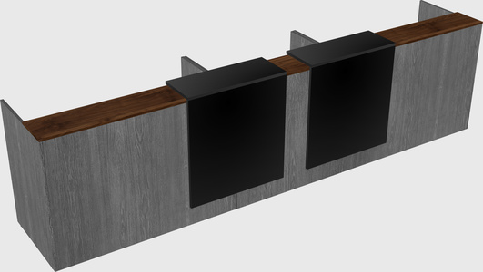 Long reception desk