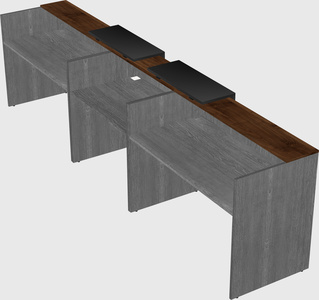 Long reception desk