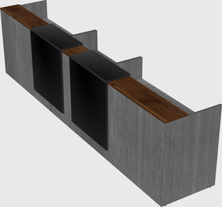 Long reception desk