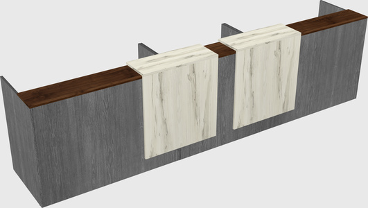 Long reception desk