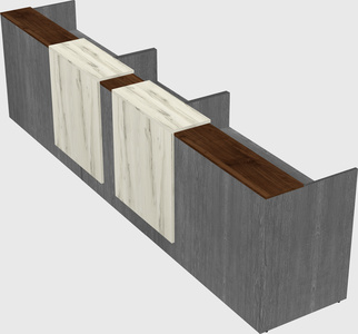 Long reception desk