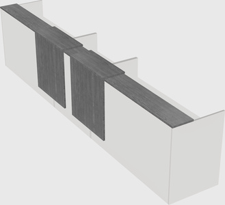 Long reception desk