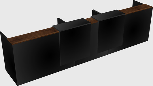 Long reception desk