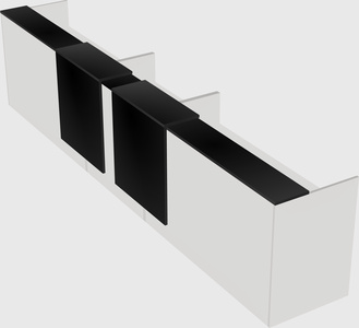 Long reception desk