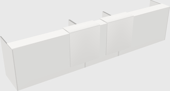 Long reception desk