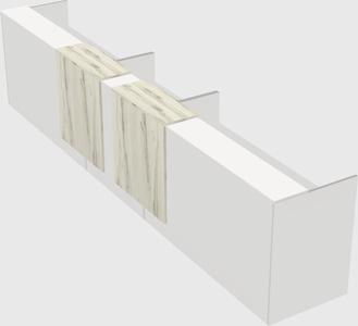 Long reception desk