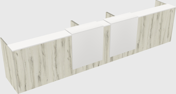 Long reception desk