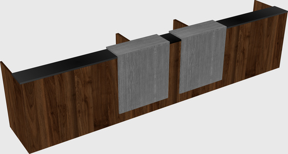 Long reception desk