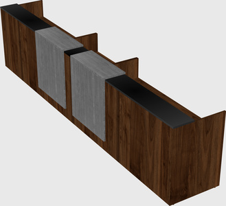 Long reception desk