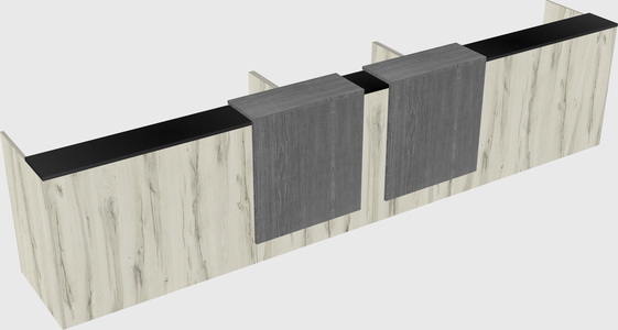 Long reception desk