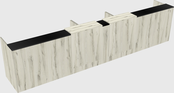 Long reception desk