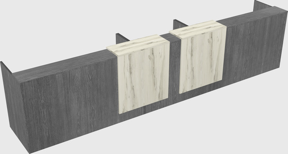 Long reception desk