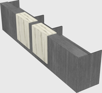 Long reception desk