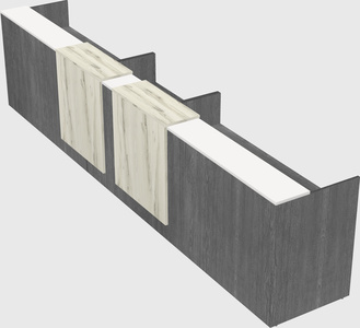 Long reception desk