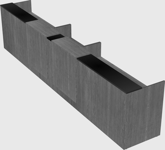 Long reception desk